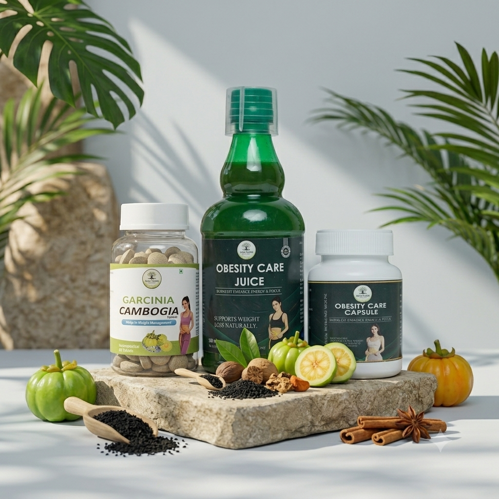 Garcinia Cambogia Tablets, Obesity Care Juice & Obesity Care Capsules