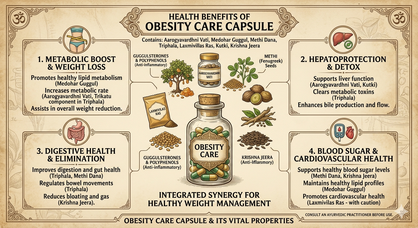 Herb Shakti Obesity Care Capsules | Natural Weight Loss & Fat Burner - Image 2