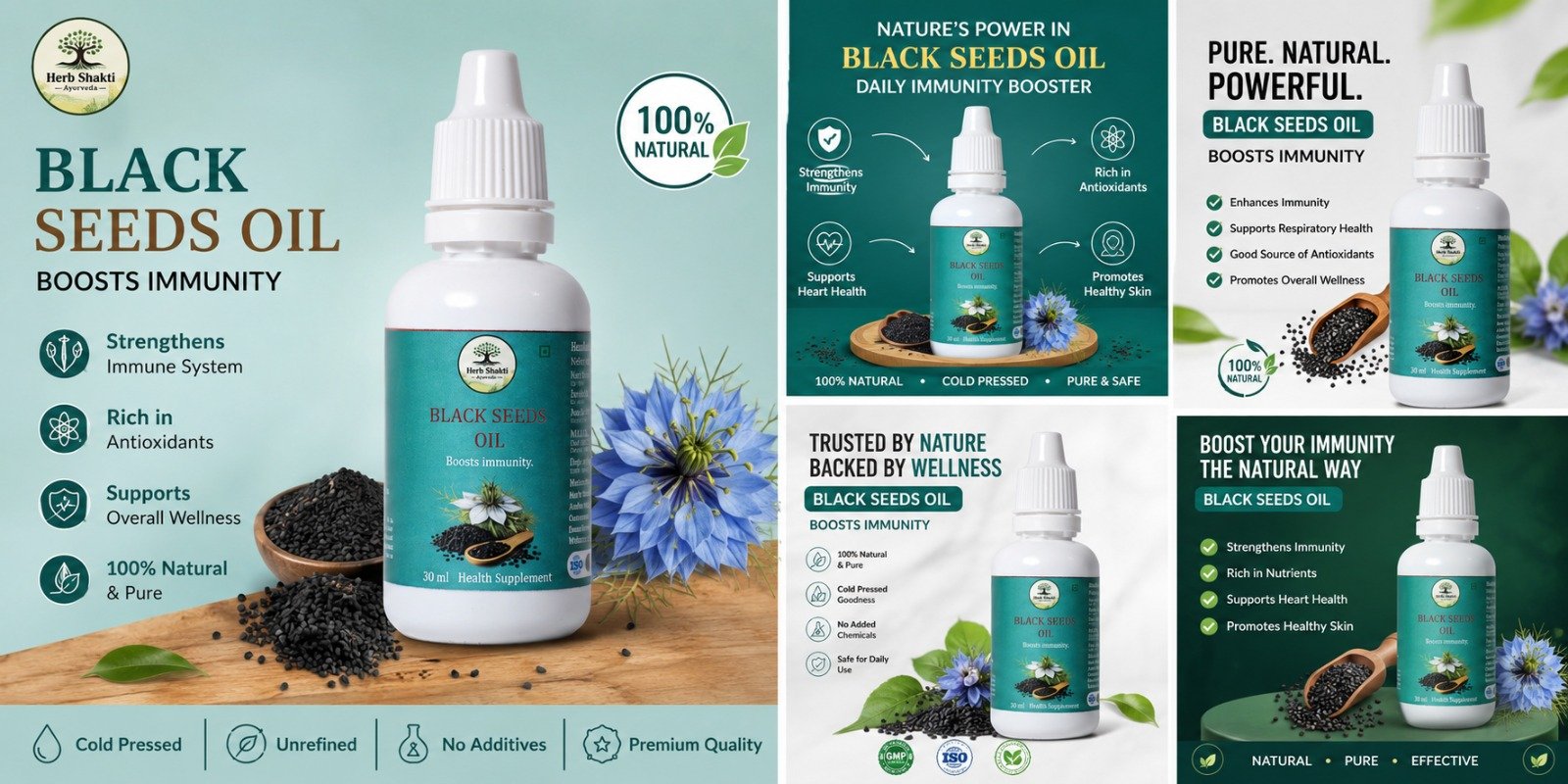 Black Seed Oil 30ml | Nigella Sativa Oil | Herb Shakti - Image 3