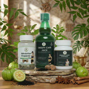 Medohar Guggulu Tablets, Obesity Care Juice & Obesity Care Capsules